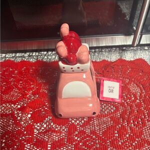 Red and Pink Toy Car with Bear